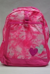 School Backpack Pink Hearts PLACE 1989 USA